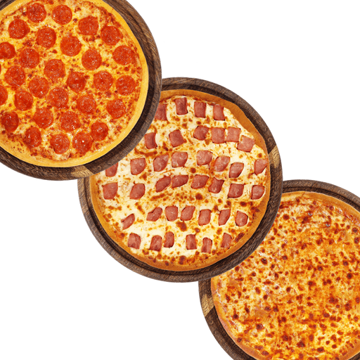 3 Pizzas Grandes por ₡9.000
